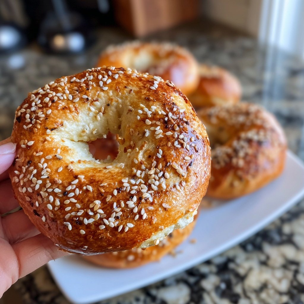 Protein Bagels With Greek Yogurt Dough
