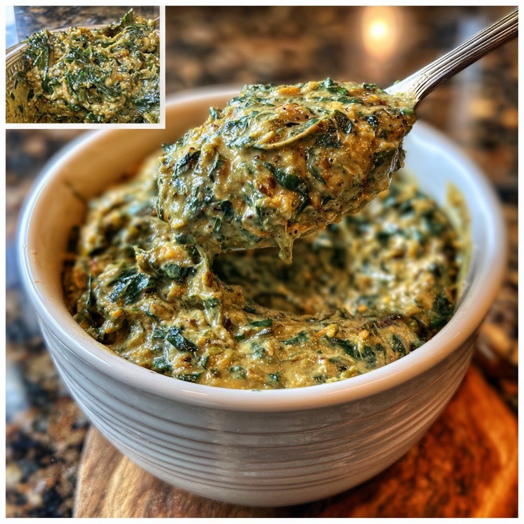 Creamy Spinach Garlic Lentils