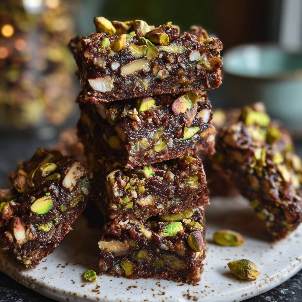 Chocolate Pistachio Almond Squares