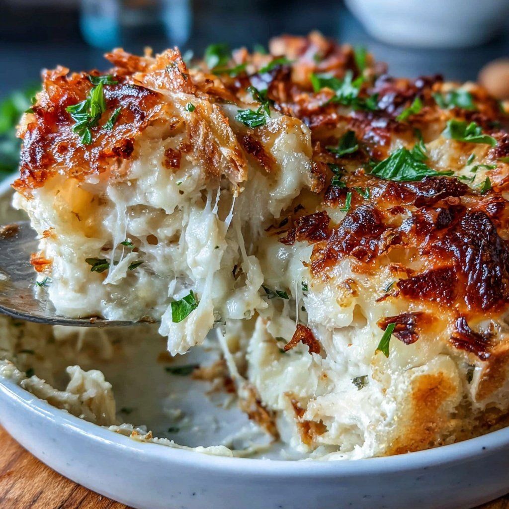 Rotisserie Chicken Alfredo Bake