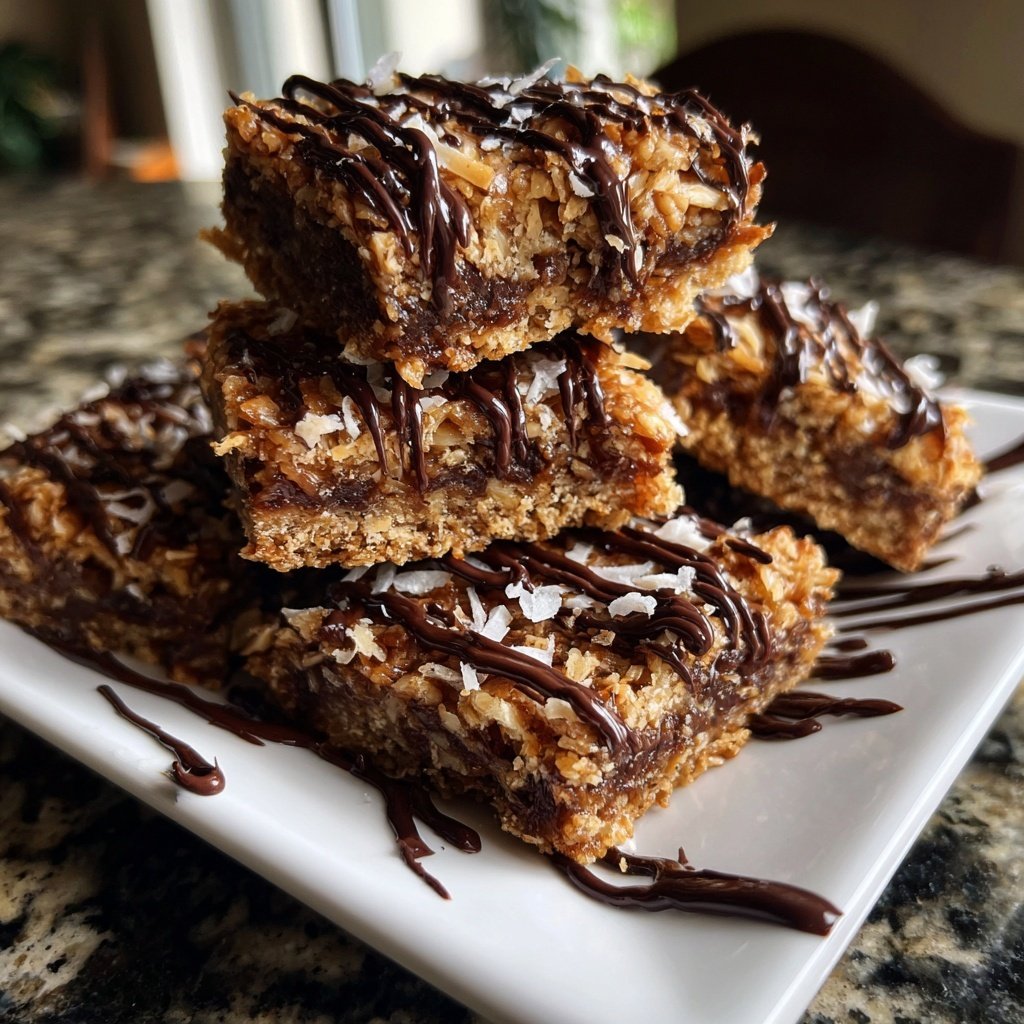 Chocolate Coconut Date Squares