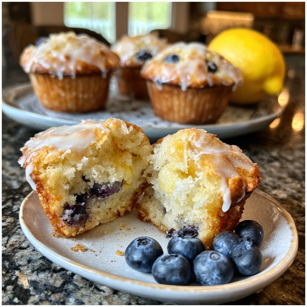 Blueberry Lemon Cream Cheese Muffins