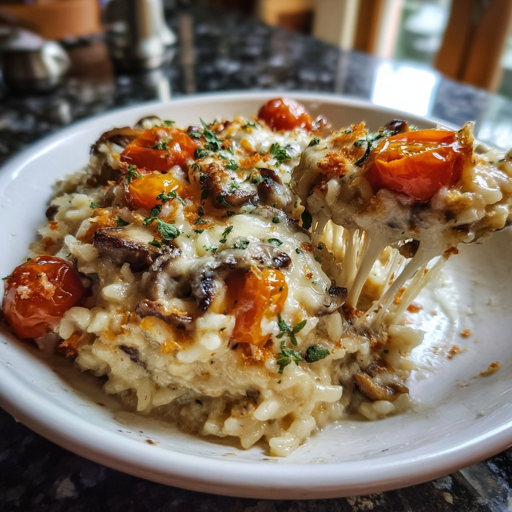 Creamy Mushroom Tomato Rice