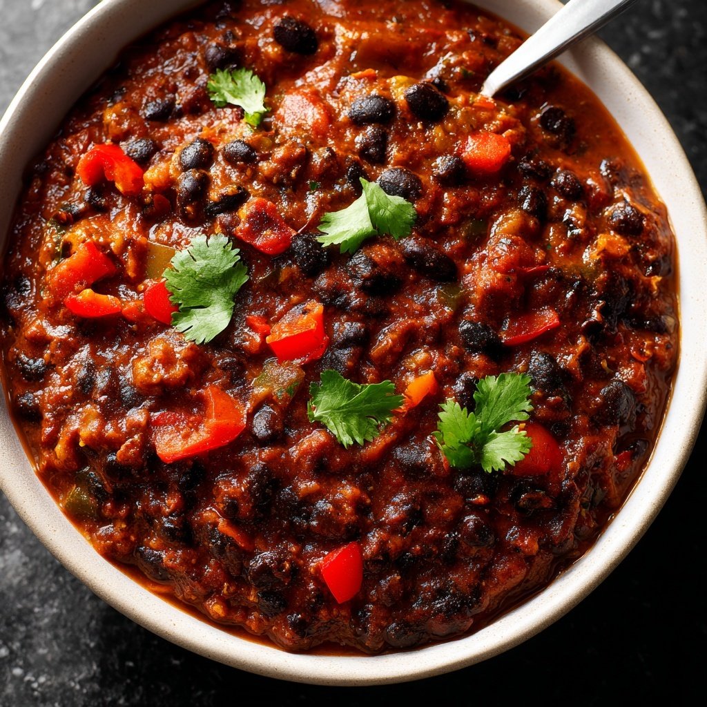 Healthy Crockpot Black Bean Chili