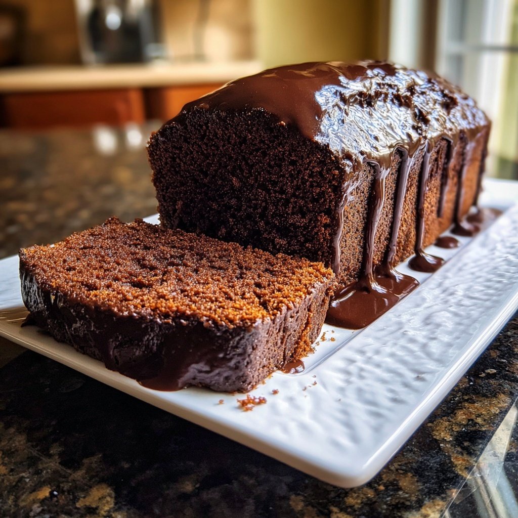Chocolate Loaf Cake With Simple Glaze