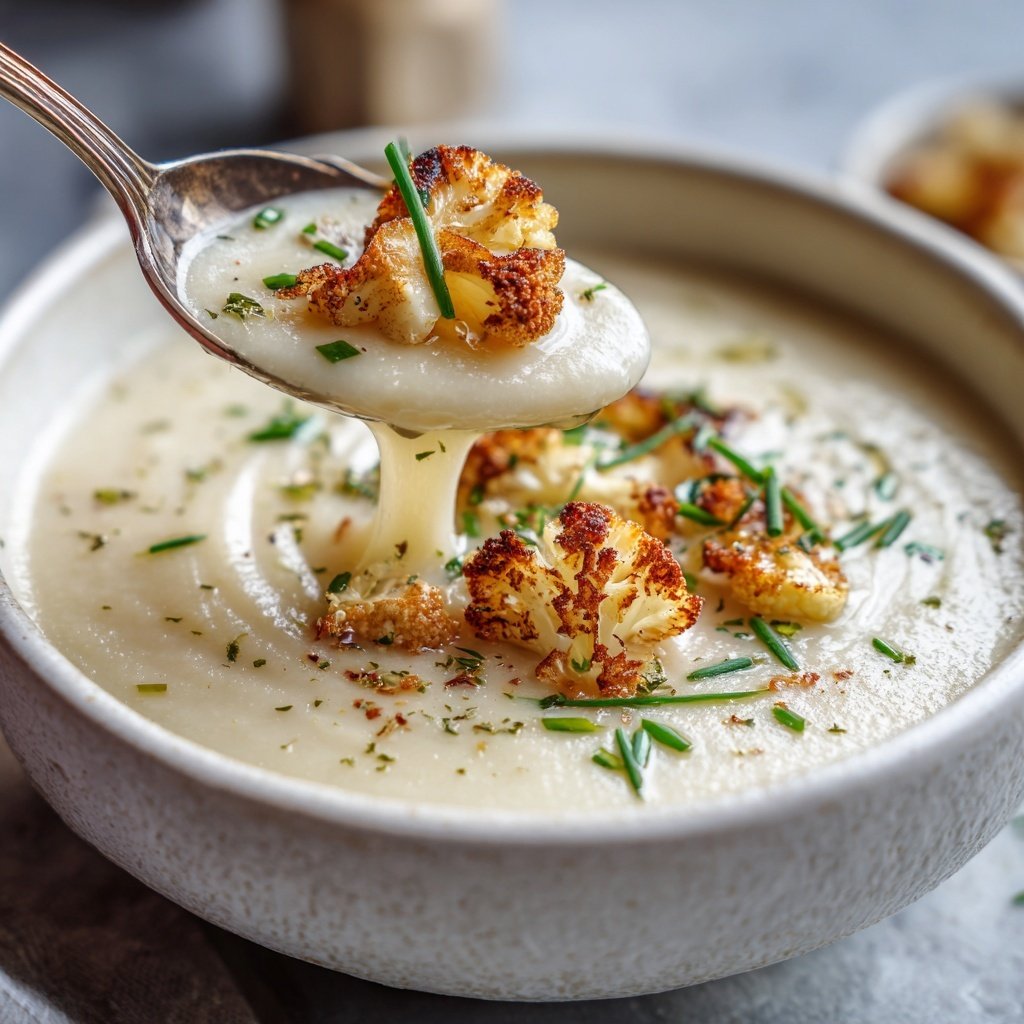 Creamy Cauliflower Garlic Soup