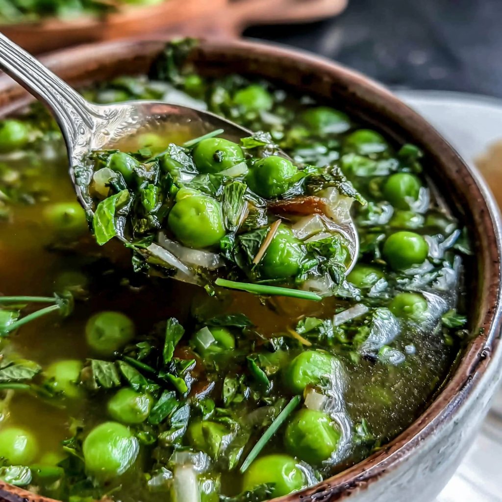 Spring Soup With Peas And Herbs