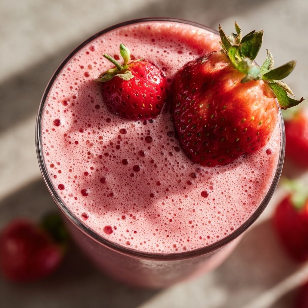 Strawberry Smoothie With Milk
