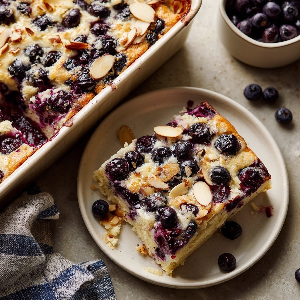 Blueberry Almond Yogurt Breakfast Bake