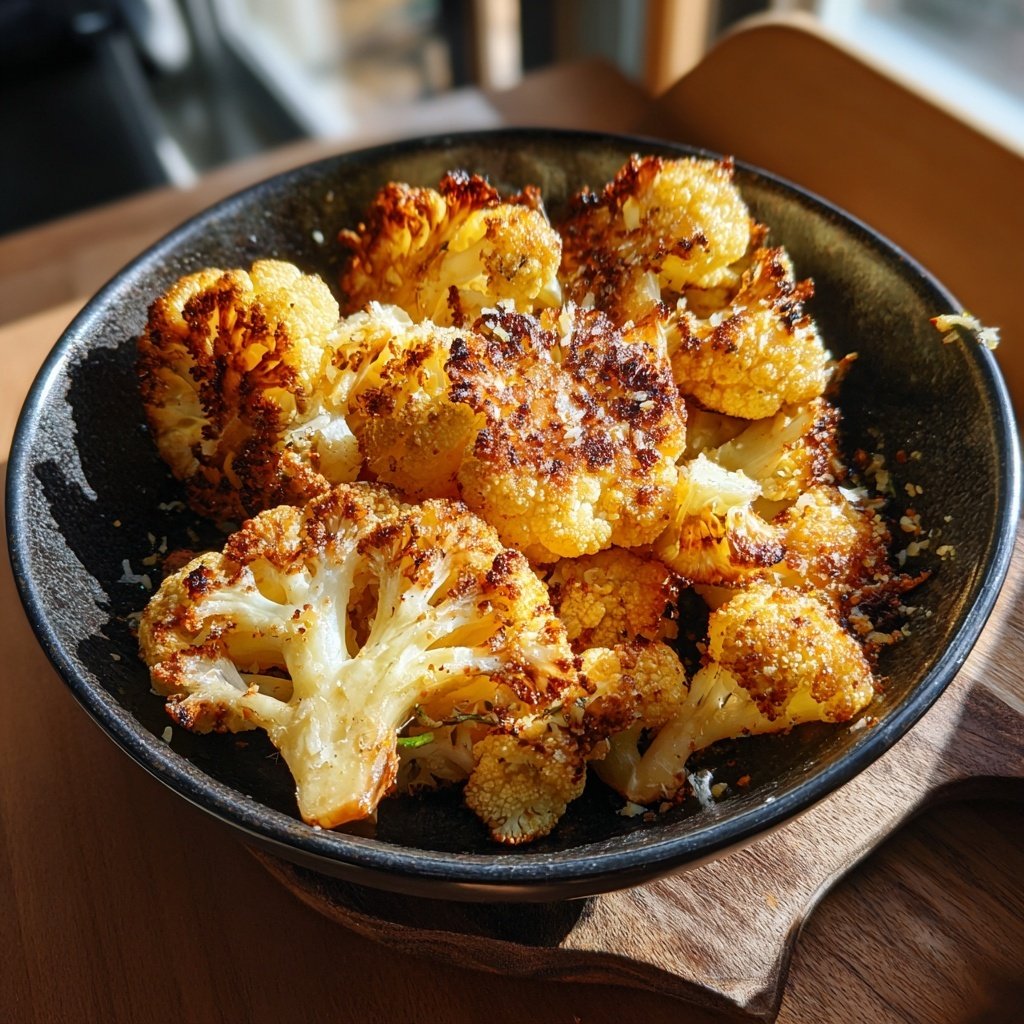 Lemon Parmesan Roasted Cauliflower