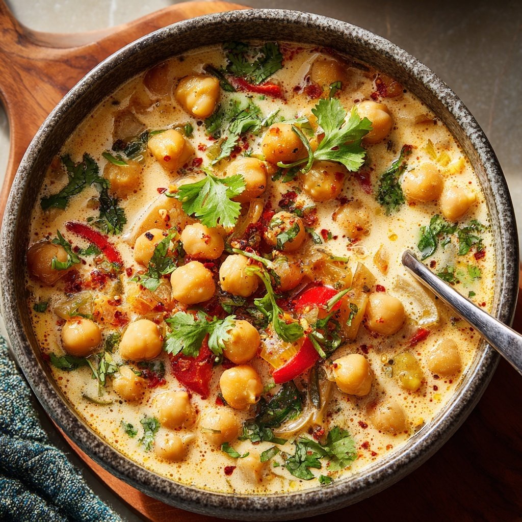 Healthy Dinner Creamy Coconut Chickpeas
