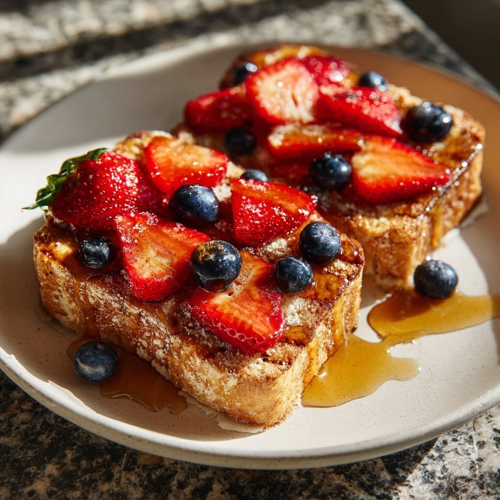 Valentines Breakfast Cinnamon Berry Toast