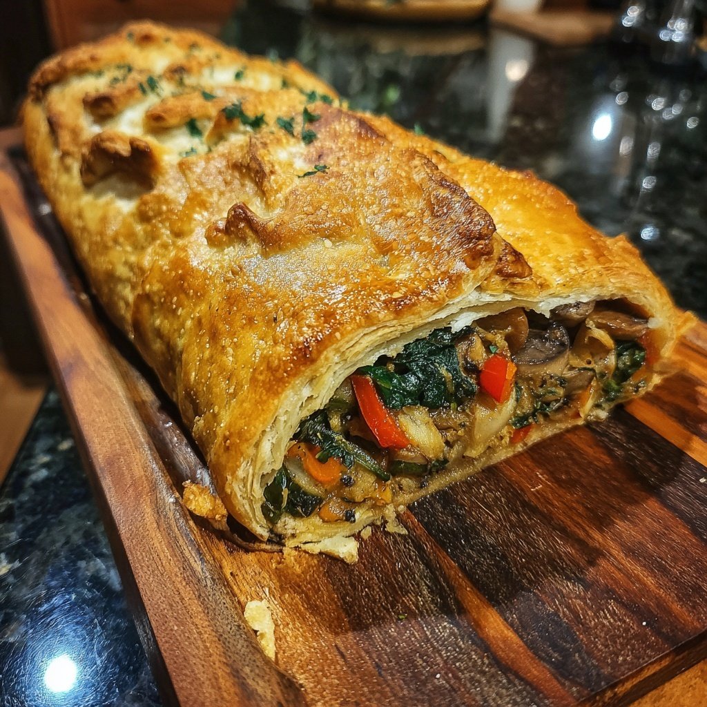 Valentine Dinner Roasted Vegetable Wellington