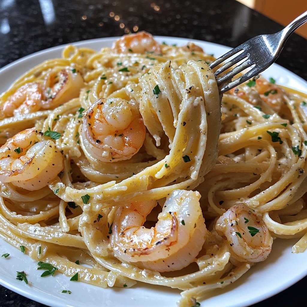 15-Minute Garlic Shrimp Pasta