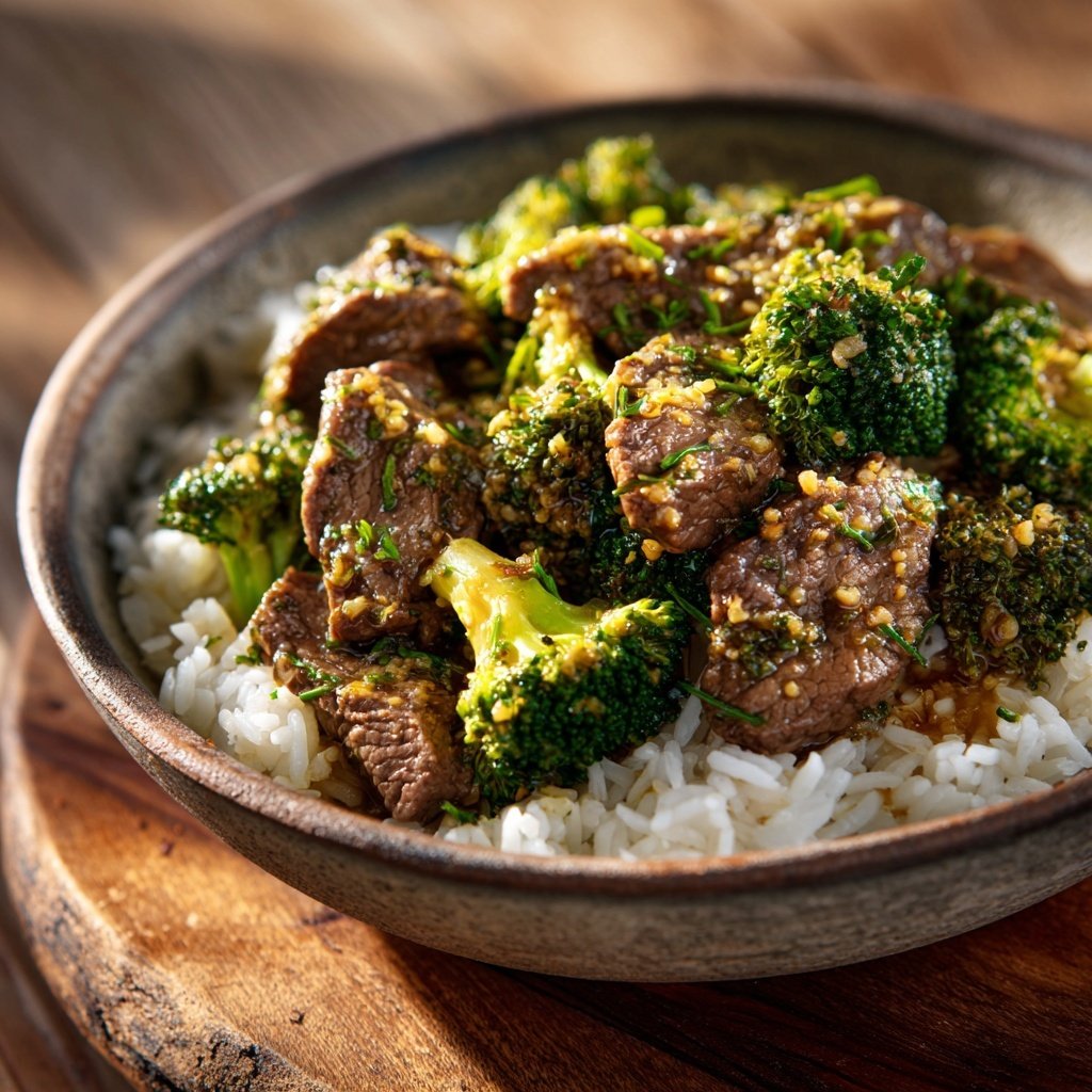 High Protein Garlic Beef Bowl