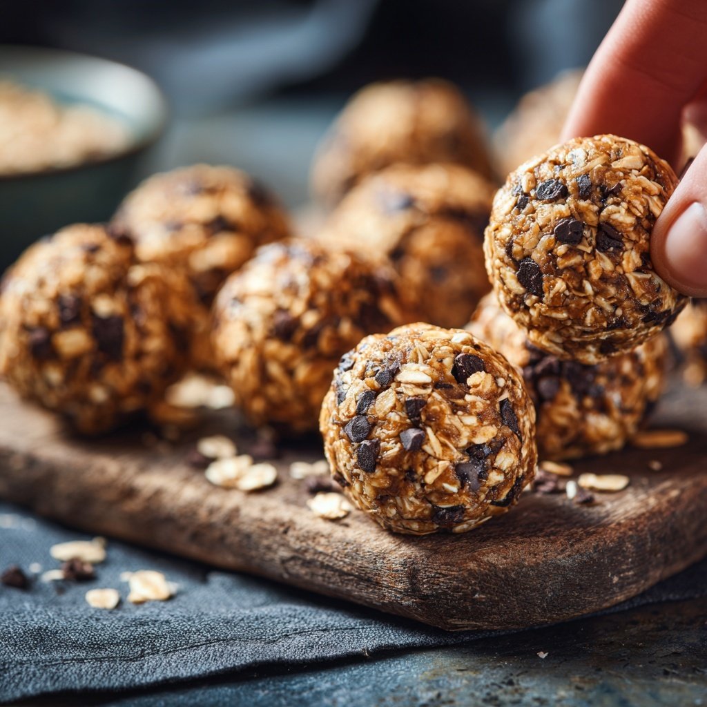 Healthy Snack Energy Balls With Oats